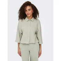 JDY Hemdbluse JDYTHEIS LIFE 3/4 CROP SHIRT WVN NOOS Baumwolle, regular fit