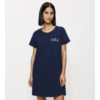 Triumph Nachthemd Nightdresses NDK X weich, atmungsaktiv, gerippter Rundhalsausschnitt, Kurzarm