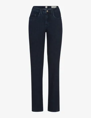 Brax Damen Five-Pocket-Hose Style CAROLA CLEAN DARK BLUE, denim dunkelblau, Gr. 34