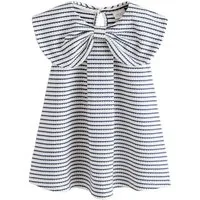 Next Jerseykleid Kleid mit Schleife am Kragen (1-tlg)