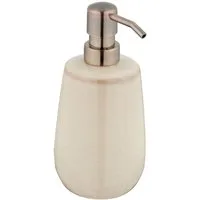 WENKO Seifenspender Sirmione, für bis zu 430ml Flüssigseife, aus Keramik mit Kupferakzent
