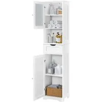 Yaheetech Hochschrank Badkommode Badezimmerschrank Aufbewahrungsschrank Küchenschrank 40 * 30 * 170 cm