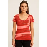 Vero Moda T-Shirt VMSEA SS HENLEY TOP JRS