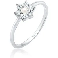 Elli Premium Verlobungsring Blume mit Kristallen von Swarovski® 925 Sterling Silber