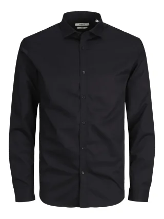 JACK&JONES - JPRBLACARDIFF SHIRT L/S NOOS Black - Gr. - XL