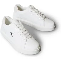Calvin Klein Jeans CLASSIC CUPSOLE LACEUP LTH Sneaker Schnürschuh, Freizeitschuh mit Fersenbesatz und seitlichem CK-Logo