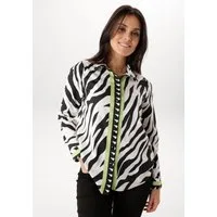Aniston SELECTED Hemdbluse im Zebra-Look allover mit kontrastfarbigen Streifen