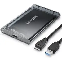 deleyCON Festplatten-Gehäuse deleyCON Festplattengehäuse 2,5“ HDD SSD 7mm 9,5mm Micro-USB