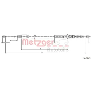 Metzger Handbremsseil hinten Citroen C4 Peugeot 307