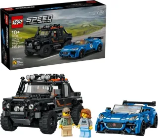 77264 Speed Champions Jaguar Project 7 & Land Rover Defender, Konstruktionsspielzeug