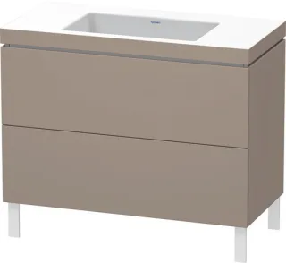 Duravit L-Cube c-bonded Set bodenstehend Basalt Matt 1000x480x698 mm - LC6938N4343 LC6938N4343