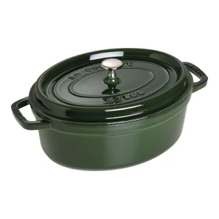 Staub La Cocotte Cocotte 29 cm, oval, Basilikum-Grün, Gusseisen