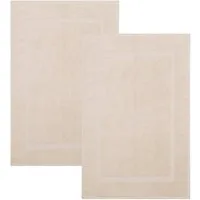 Betz Badematte 2 Stück Badvorleger Premium Badteppich Größe 50x70 cm, unbeschichtet, beidseitig nutzbar, beidseitig nutzbar, Baumwolle, Qualität 650g/m²