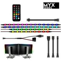 Speedlink LED Dekolicht MYX LED PC 2x Monitor Kit Stripe Leiste, Beleuchtung, Gaming Bildschirm, Farbwechsel