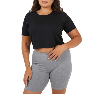 Brave Soul - kurzes T-Shirt für Damen, Plus (Schwarz)