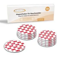 ECENCE Magnethalter 10x Magnethalterung 70mm für Rauchmelder (10-St)