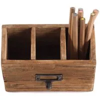 DESIGN DELIGHTS Dekoschale STIFTEHALTER "BOX 18", Altholz massiv, 19x12 cm (BxH), Stiftebox