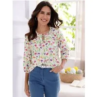 Sieh an! Klassische Bluse Schlupfbluse 3/4-Arm