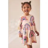 Next Jerseykleid Geripptes Langarmkleid (1-tlg)