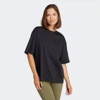 adidas Sportswear T-Shirt ESSENTIALS CONTEMPORARY LOGO BOYFRIEND für Erwachsene, mit Rundhalsausschnitt, ohne Verschluss, aus Baumwolle