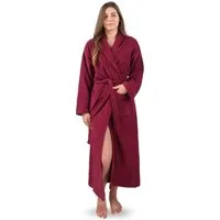 normani Damenbademantel Bademantel aus 100 % Baumwolle Lola, 135, Baumwolle, Schalkragen, Bindegürtel, extra lang, auch 100 % saugstarker Baumwolle