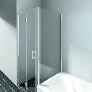 Kermi Seitenwand Liga TVD 0900x1600, silber hochglanz, ESG klar, LITVD09016VAK LITVD09016VAK