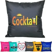 JACK Dekokissen 50x50cm Motiv Outdoor Lounge Kissen inkl. XXL Füllung Sitzkissen, Outdoorkissen starke Füllung mit lustigen Motiven