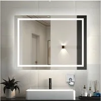 duschspa Badspiegel 50-160 cm Wandspiegel mit LED Belechtung, Wandschalter