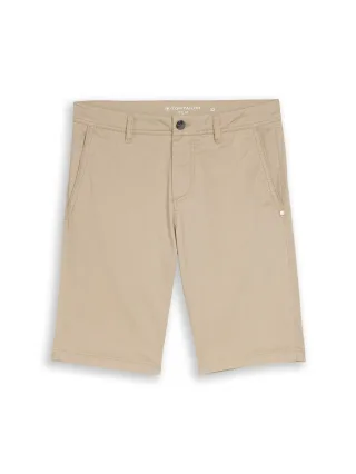 Tom Tailor - TTSLIM Chino Shorts beige mini geometric print - Gr. - 31