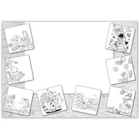 younikat Platzset Tischset zum Ausmalen für Kinder