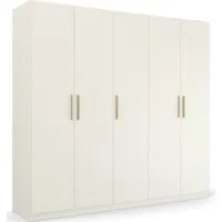 rauch Kleiderschrank Drehtürenschrank Schrank Garderobe Ankleide SKANDI BY QUADRA SPIN (Breiten: 181/226/271 cm, Höhe 210 cm) im Landhaus-Stil mit Massivholzgriffen aus Wildeiche