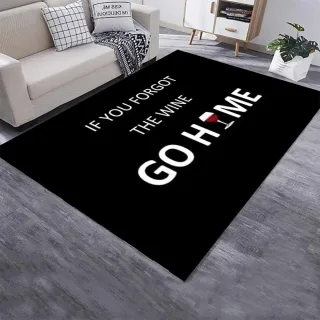 3D Patterned Area Mat Household Carpet Black Modern Non-slip Decorative Floor Mat for Office Kitchen Washroom Use