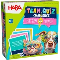 Haba Spiel Team-Quiz Katzen vs Hunde, Familienspiel