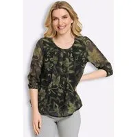 Sieh an! Klassische Bluse Schlupfbluse 3/4-Arm