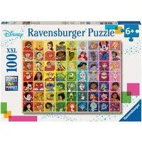 Ravensburger Puzzle Disney Classics, Disneys bunte Farbenwelt, 100 Puzzleteile, Made in Germany