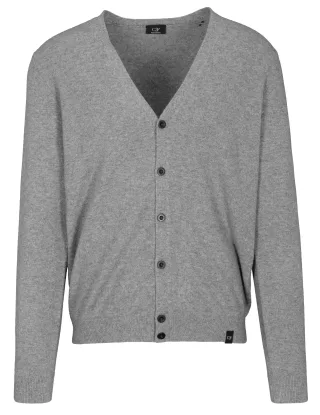 COMMANDER Finest Clothing - Cardigan geknöpft,1/1 Arm,uni tech grey mel. - Gr. - XL