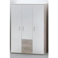 OTTO home Kinderkleiderschrank Kleiderschrank »Riekke« 3-türig mit 2 Schubkästen (1-St) 2 Kleiderstangen, 3 Drehtüren, 2 Schubkästen