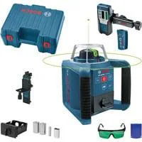 Rotationslaser GRL 300 HVG Professional, mit Halterung blau/schwarz, grüne Laserlinie, mit Laser-Empfänger LR 1, im Koffer