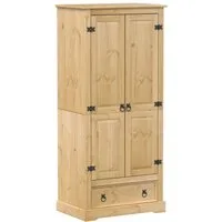 vidaXL Kleiderschrank Kleiderschrank Corona 76x50x170 cm Massivholz Kiefer (1-St)