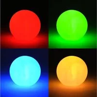 Levandeo® Nachttischlampe, 3er Set LED Kugel 8cm Farbwechsel Leuchtkugel Stimmungslicht