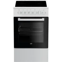BEKO Elektro-Standherd FSM57100GW, Heißluft, Glaskeramik-Kochfeld, 50 cm Breite