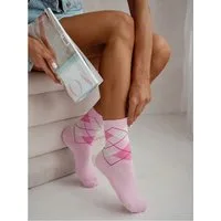 Lycille Socken 1 Paar Lycille Socken 37/41 aus Baumwolle KARO-Muster