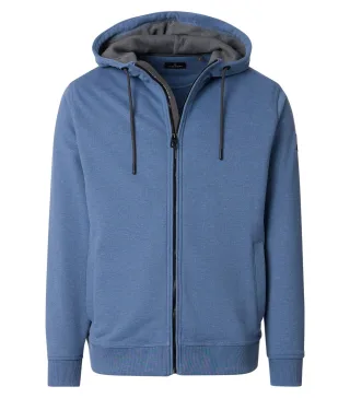 CASAMODA - Sweatjacke mit Kapuze blau - Gr. - 4XL