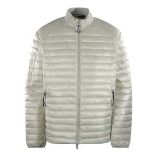 Belstaff Airframe Moonbeam Weiße glänzende Daunenjacke