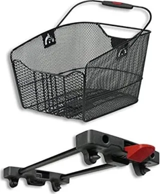 KLICKfix Citymax Hinterradkorb für Racktime schwarz fein