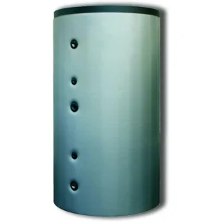 Wolf Bsh Pufferspeicher 7701322 800 I, mit 2 Glattrohrwärmetauschern, silber