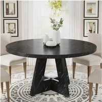 Tribesigns Esstisch Runder Esstisch, Küchentisch für Esszimmer Wohnzimmer, 120 cm