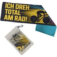 speecheese Sporthandtuch Ich dreh total am Rad! Eishandtuch für Radfahrer