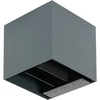 Prios Außen-Wandleuchte Lius, LED, Metall, Schwarz universalweiß IP65mit Bewegungsmelder, 1 x 3,75 W LED, universalweiß