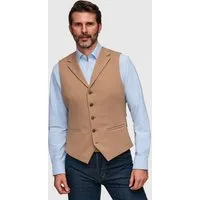 OMBRE Anzugweste Herren Weste Slim Fit Elegant Coffee XXL (kein Set, 1-tlg) Slim Fit Passform, marmorierte Knöpfe, verstellbarer Rücken